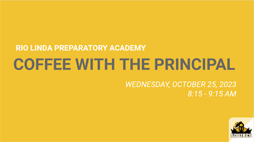 Coffee with the Principal OCTOBER